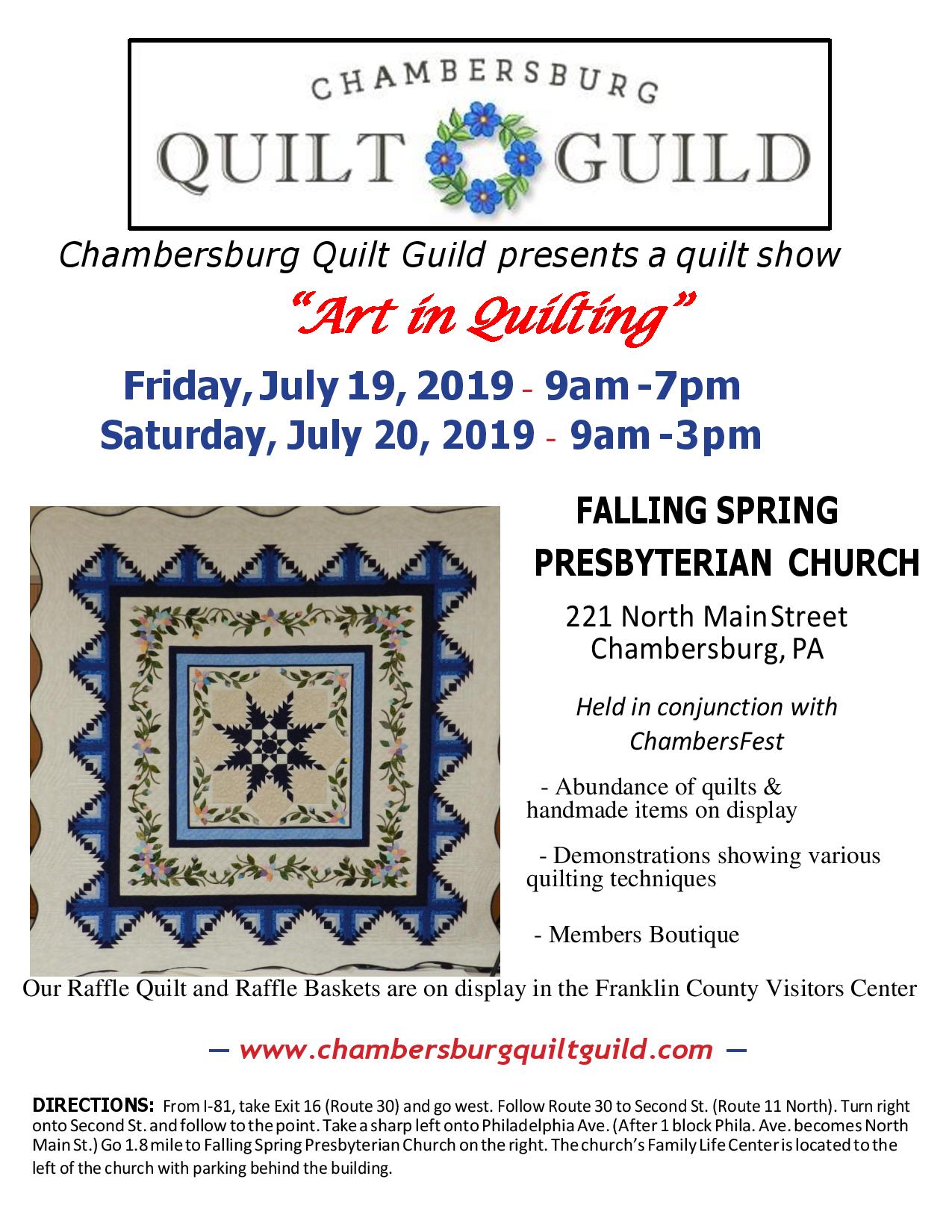 Quilt Show flyer for website 2019-page-002 | Chambersburg Quilt Guild